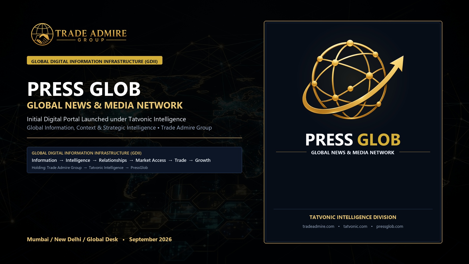 Trade Admire Group Begins Development of PressGlob as Part of Its Global Digital Information Infrastructure