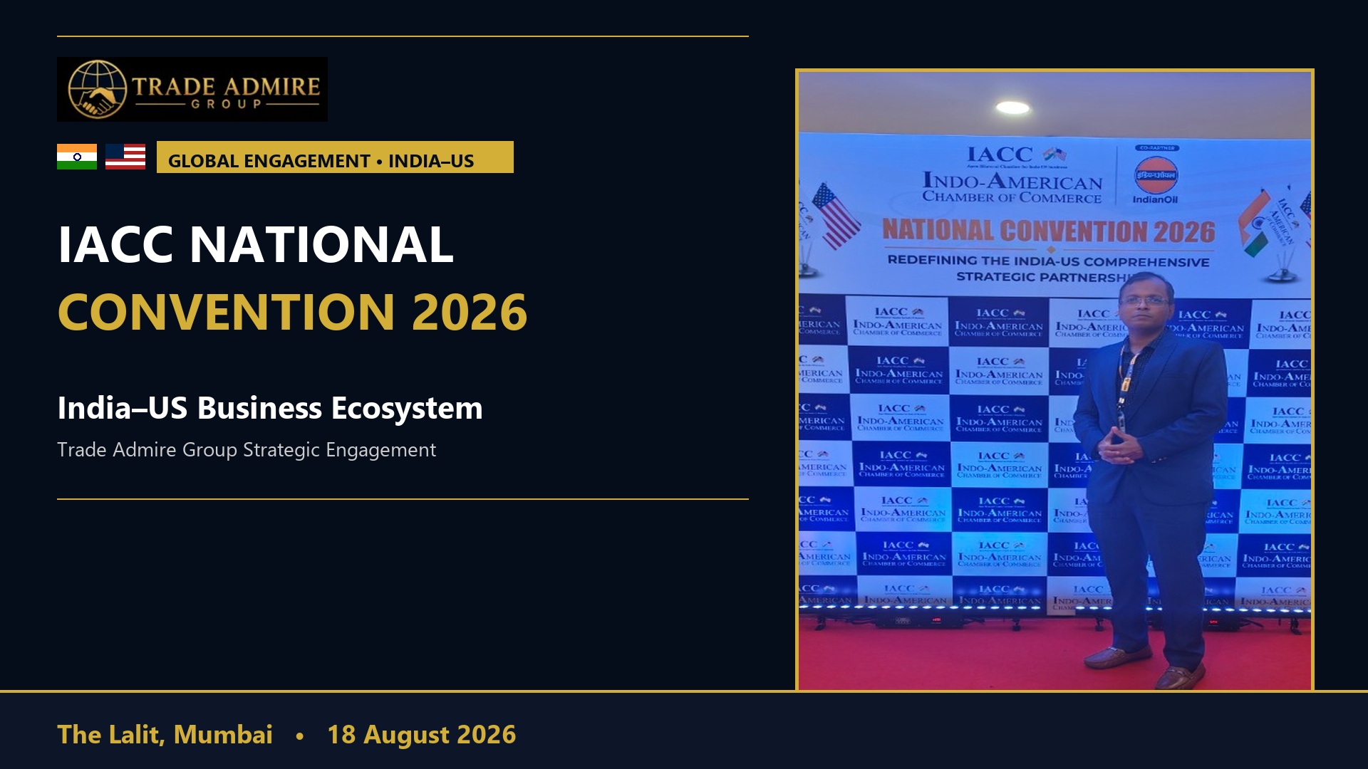 Trade Admire Group Engages with India–US Business Ecosystem at IACC National Convention 2026 | Press Glob Coverage